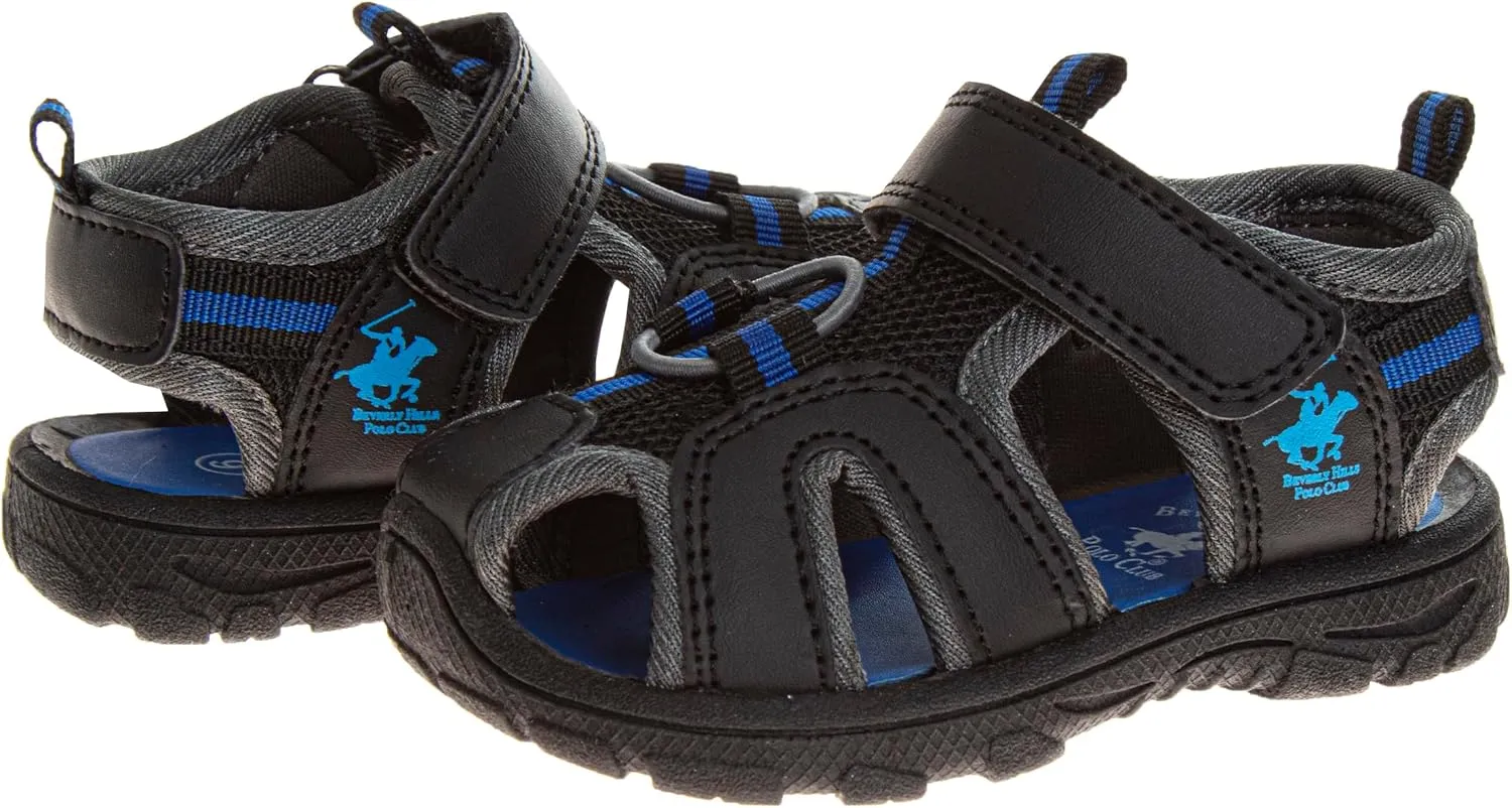 Beverly Hills Polo Club Boy's Athletic Active Sandals Close Toe Sport Summer Shoe