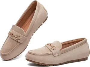 BGSTGUDS Women's Wide Loafers Shoes Cute Dressy Shoes Ladies Comfort Slip Ons Work Shoes