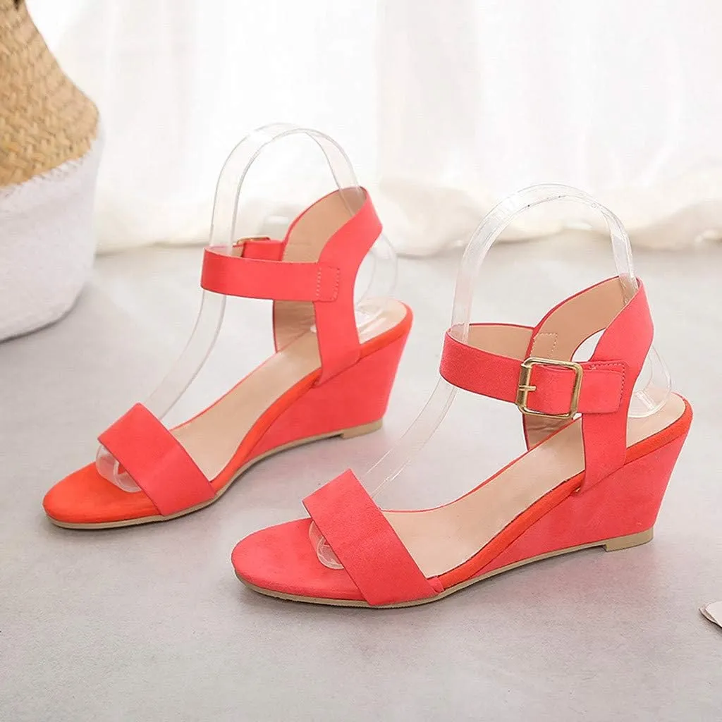 Black Sandals Women Wedge, Women's Ankle Strap Chunky Chunky Heel Sandals Block Open Toe Party Dress Shoes
