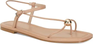 Black Strappy Flat Sandals for Women Comfortable Open Square Toe Sandals Dressy Beach Thong Flip Flop Slides Sandals