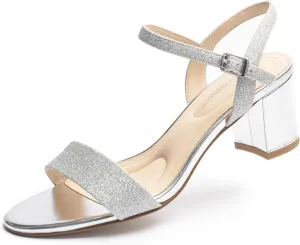 Block Heel Sandals for Women, Comfortable Open Toe Low Chunky Heels