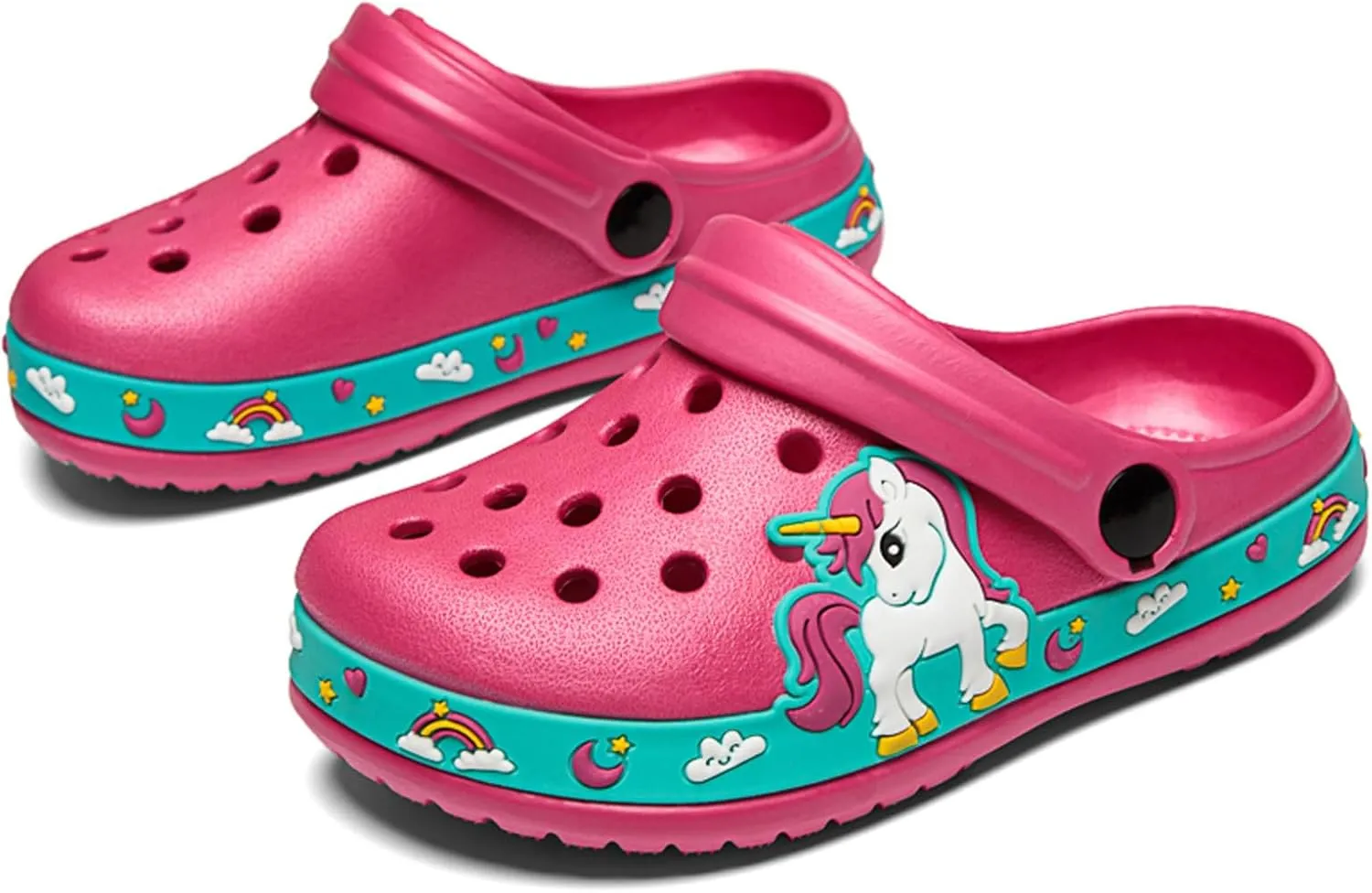 BMINFEE Kid's Girls Boys Clogs Garden Shoes Toddler Slip On Cartoon Slides Sandals Beach Slipper Children Water Sneakers