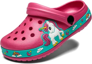 BMINFEE Kid's Girls Boys Clogs Garden Shoes Toddler Slip On Cartoon Slides Sandals Beach Slipper Children Water Sneakers