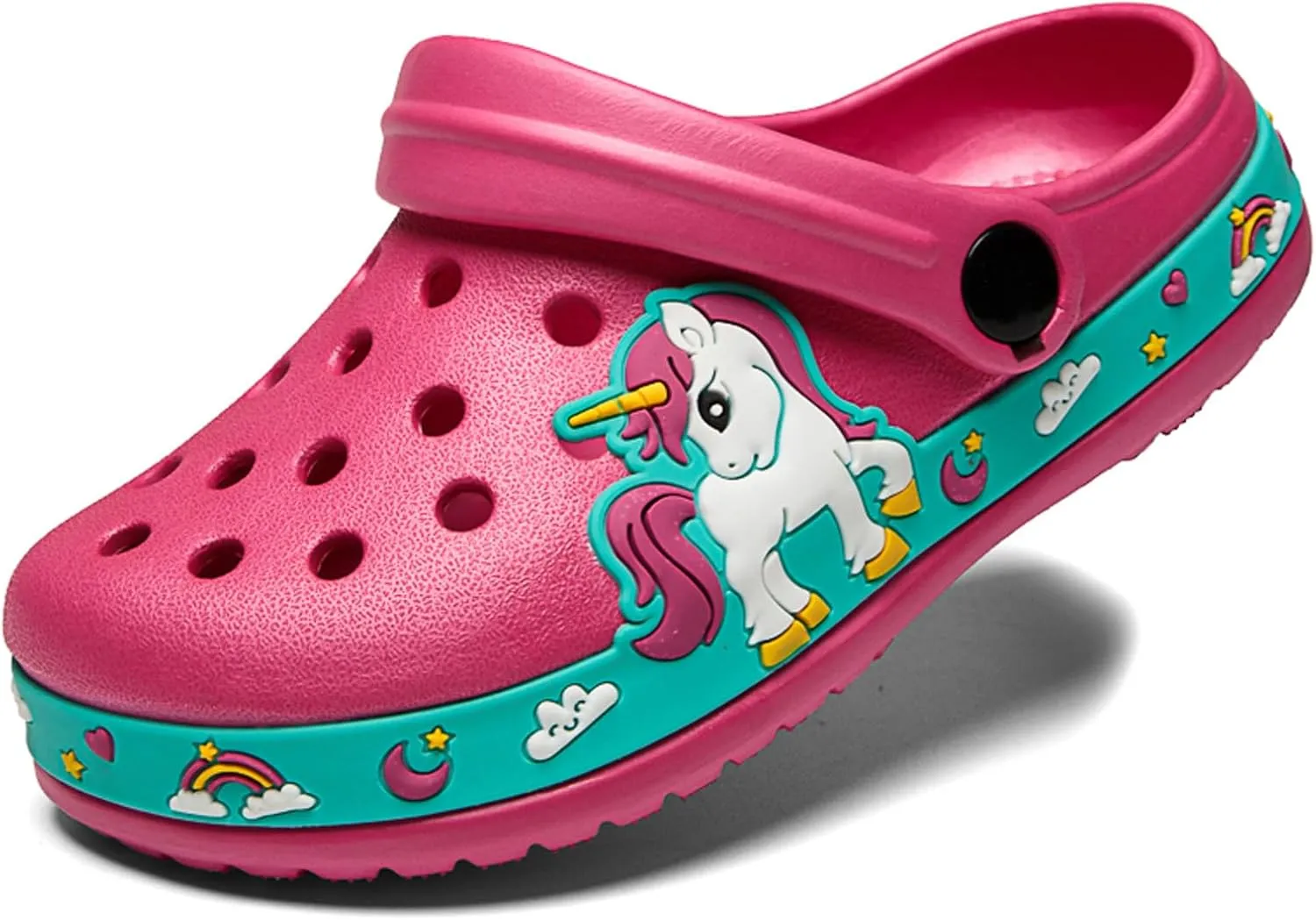 BMINFEE Kid's Girls Boys Clogs Garden Shoes Toddler Slip On Cartoon Slides Sandals Beach Slipper Children Water Sneakers