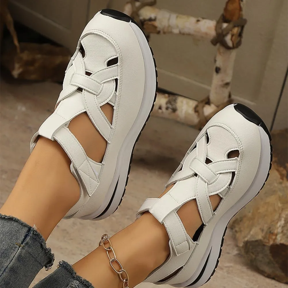 Bomre Shoes, Bomre Orthopedic Sandals, Closed Toe Platform Height-Boosting Sandals, Beach Boho Vacation