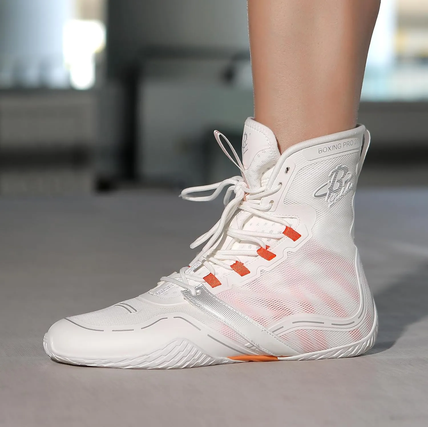 Boxing Shoes for Men Wrestling Shoe Lightweight Fighting Shoes High Top Fitness Sneakers LS-PRO 20-2