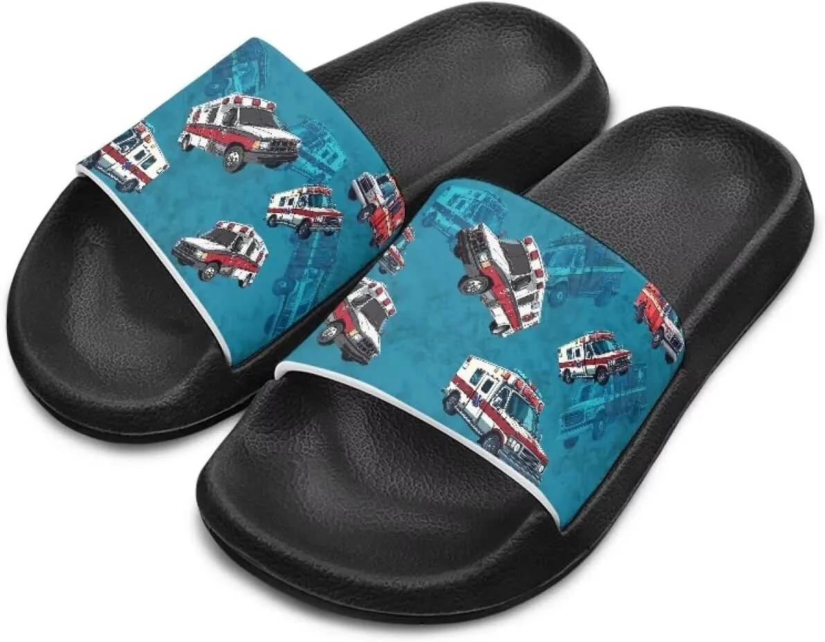 Boys Slide Sandals Summer Shoes for Kids Shower Slippers Non Slip Slippers
