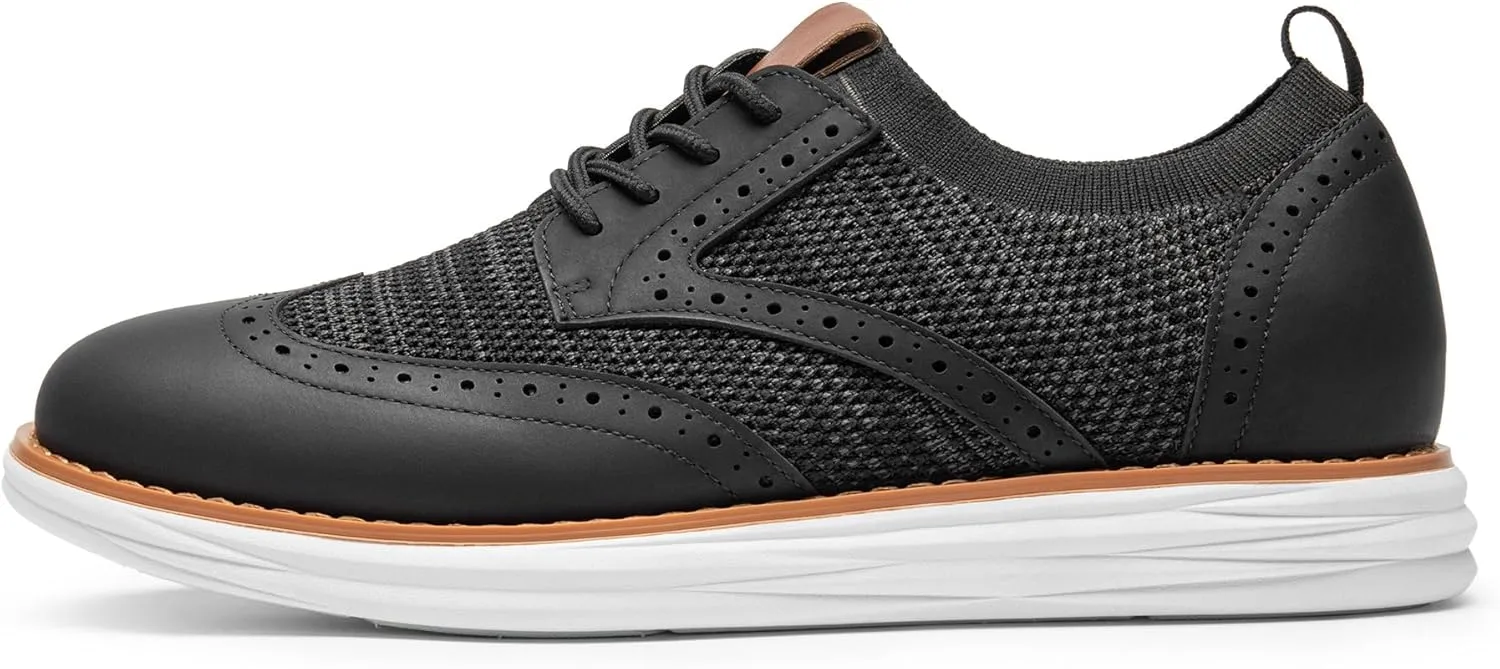 Bruno Marc Men's KnitFlex Craft Mesh Oxfords Sneakers Casual Dress Lace-Up Lightweight Walking Shoes