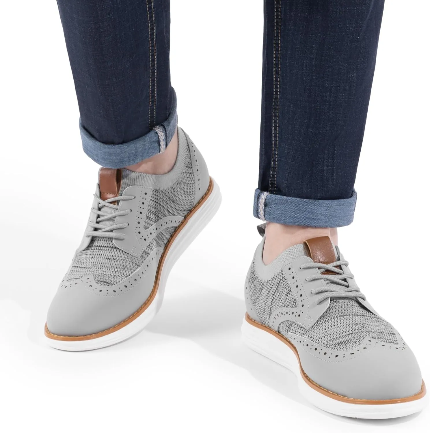 Bruno Marc Men's KnitFlex Craft Mesh Oxfords Sneakers Casual Dress Lace-Up Lightweight Walking Shoes