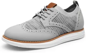 Bruno Marc Men's KnitFlex Craft Mesh Oxfords Sneakers Casual Dress Lace-Up Lightweight Walking Shoes