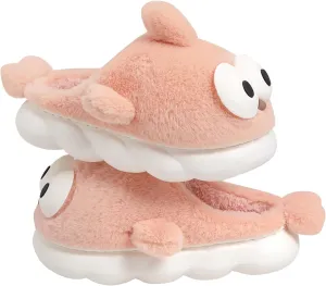 Bunny Animal Slippers for Women and Men Cute Bow Fuzzy Fluffy Comfy Funny Furry Rabbit House Slipper for Indoor Outdoor