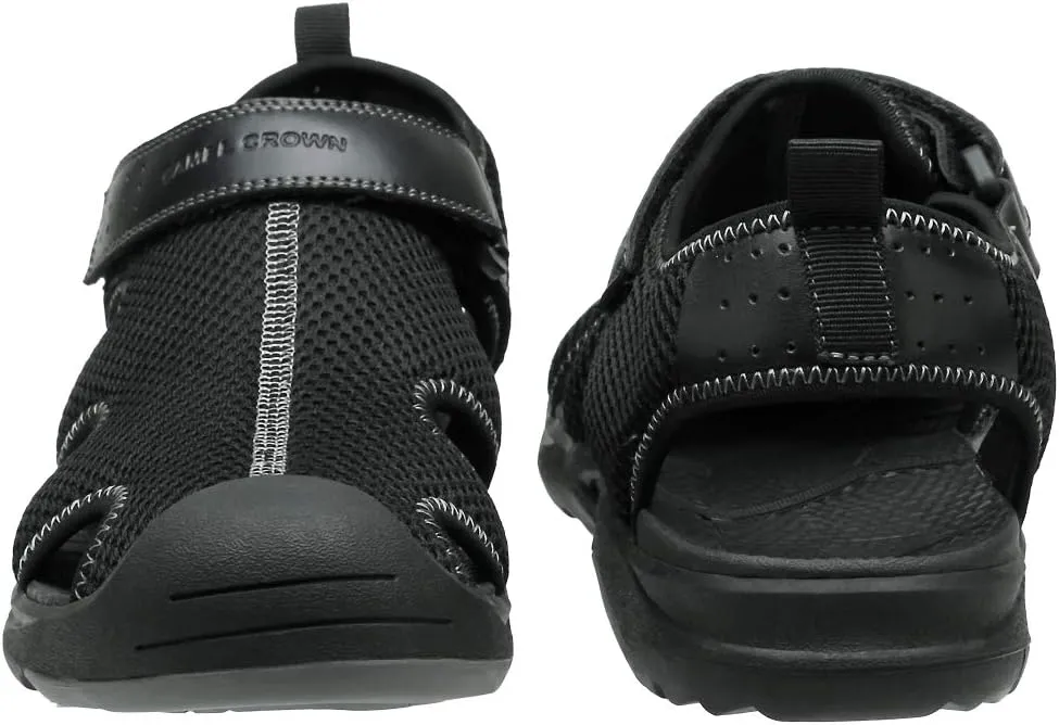 CAMEL CROWN Men's Mesh Hiking Sandals Closed-Toe Beach Sandal for Athletic Outdoor Summer Waterproof