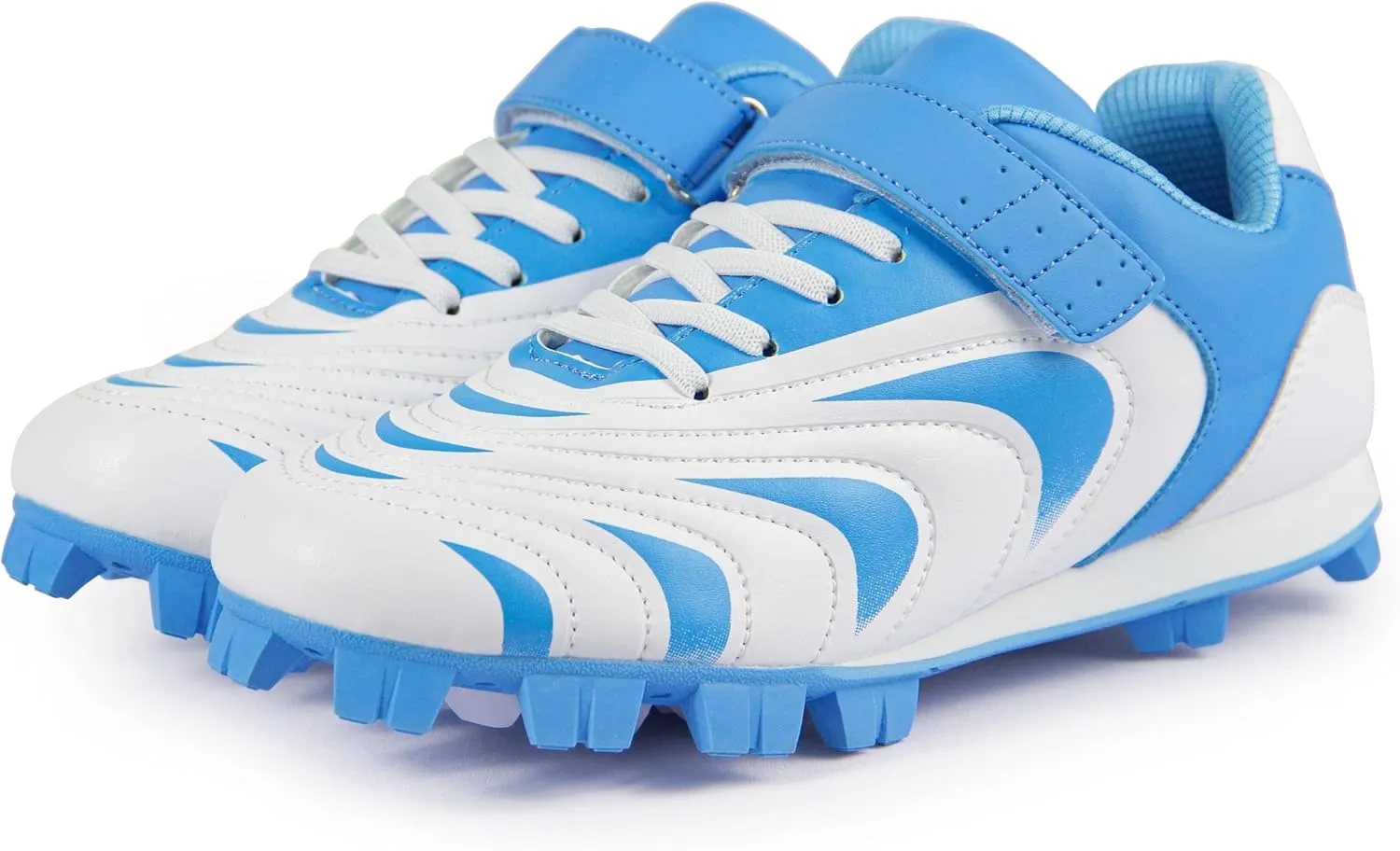 CAMVAVSR Unisex-Child Baseball Cleats Kids Softball Shoes for Boys Girls Rubber Molded Little Children Big Youth Sneakers Easy to Wear Sports Footwear