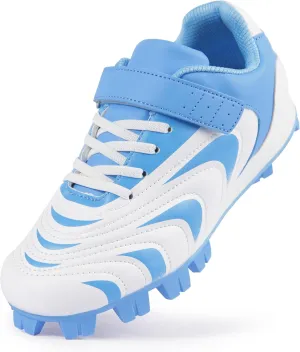CAMVAVSR Unisex-Child Baseball Cleats Kids Softball Shoes for Boys Girls Rubber Molded Little Children Big Youth Sneakers Easy to Wear Sports Footwear