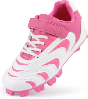 CAMVAVSR Unisex-Child Baseball Cleats Kids Softball Shoes for Boys Girls Rubber Molded Little Children Big Youth Sneakers Easy to Wear Sports Footwear