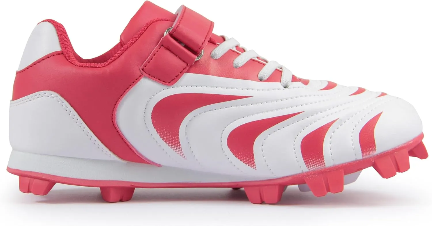 CAMVAVSR Unisex-Child Baseball Cleats Kids Softball Shoes for Boys Girls Rubber Molded Little Children Big Youth Sneakers Easy to Wear Sports Footwear