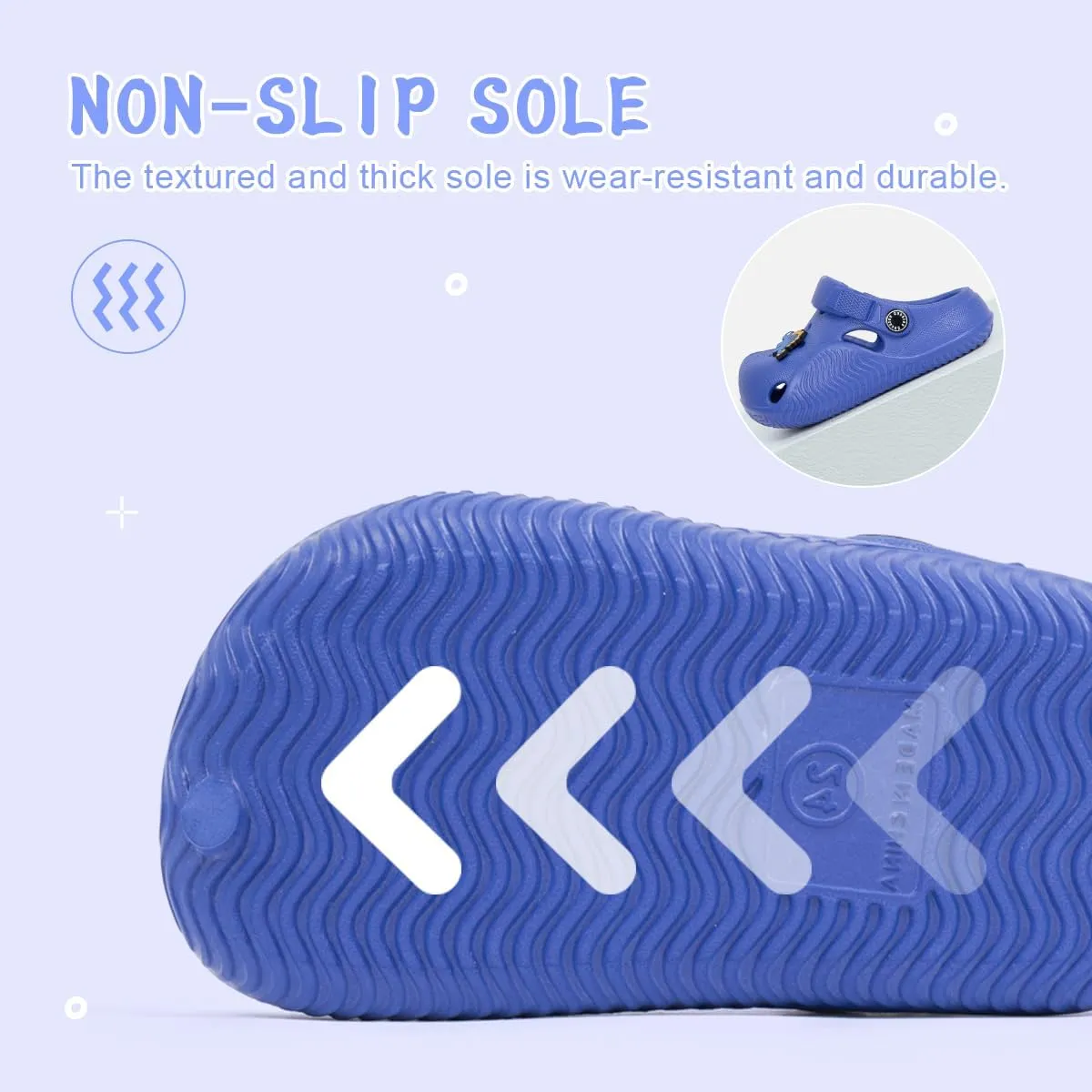 Casazoe Toddler Boys Girls Cute Garden Clogs Kids Slip On Water Shoes EVA Lightweight Summer Slipper Slides Baby Comfort Sandals Children Outdoor Shower Beach Pool Play Shoes