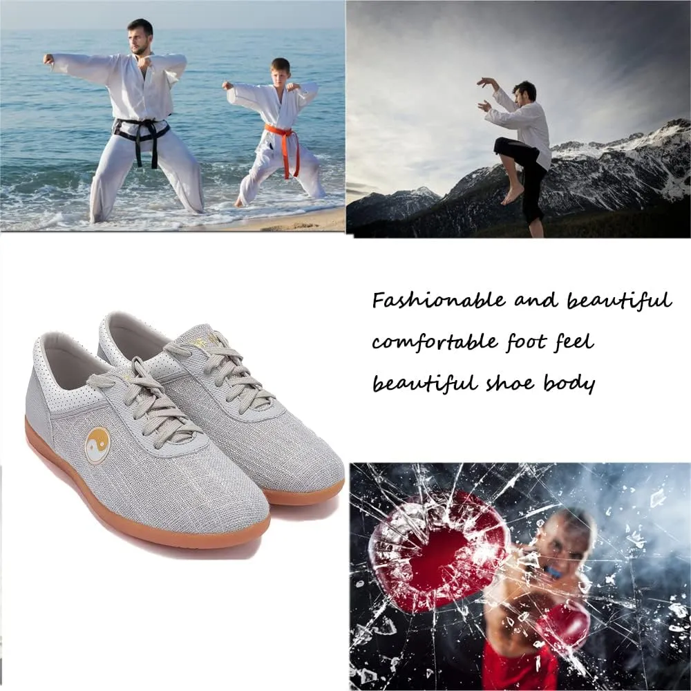 Chi Kung Shoes Martial Arts Boxing Shoes,Traditional Kung Fu Tai Chi Wushu Shaolin Qi Gong Beijing Trainer Wing Chun Slipper Sneaker Footwear for Men Women,