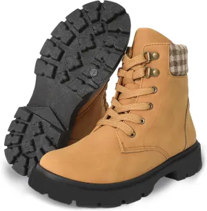 CHIN·MOON Women's Waterproof Backpacking Boots Non Slip Ankle Hiking Casual Shoes