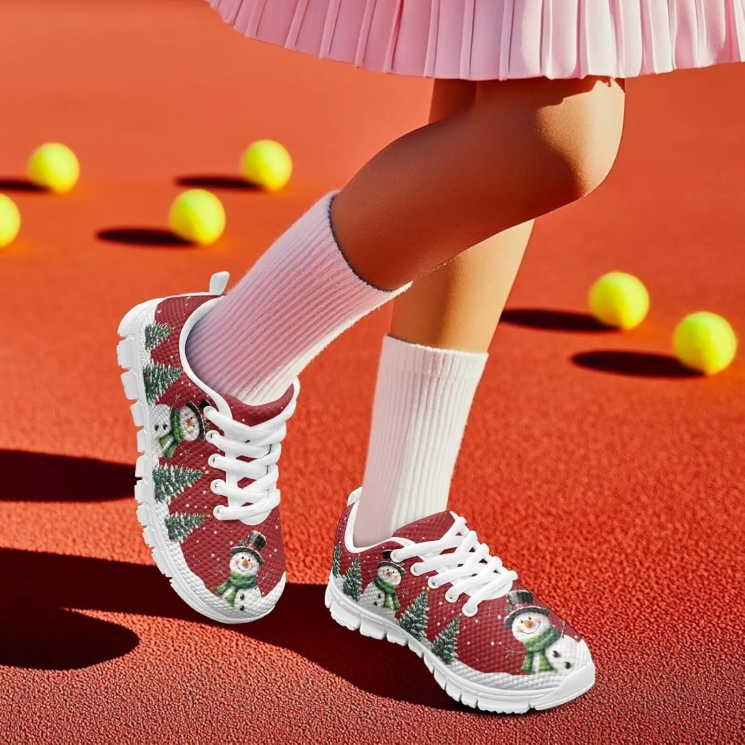 Christmas Shoes for Kids Running Sneakers Girls Tennis Shoes Boys Walking Shoes