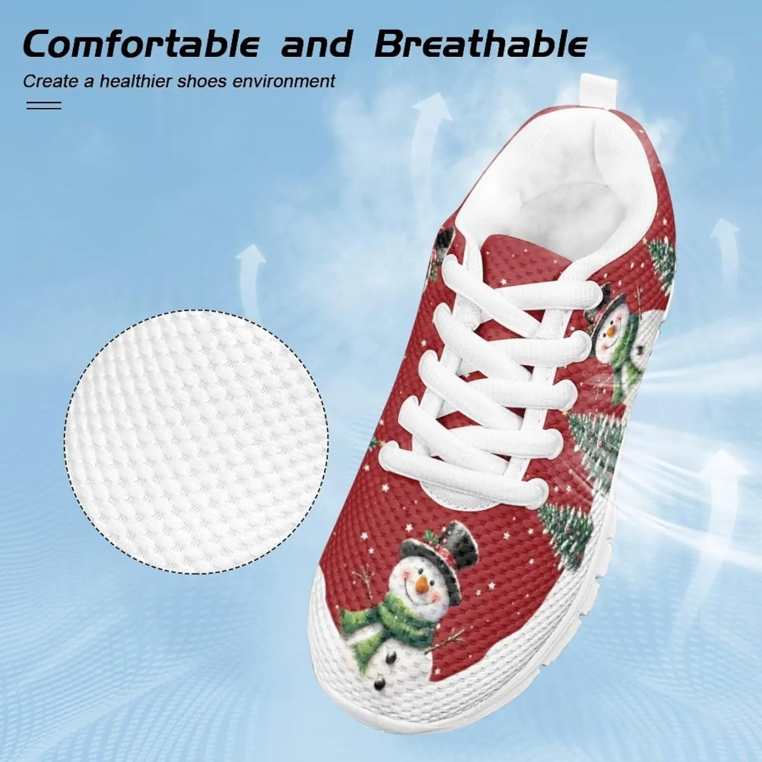 Christmas Shoes for Kids Running Sneakers Girls Tennis Shoes Boys Walking Shoes