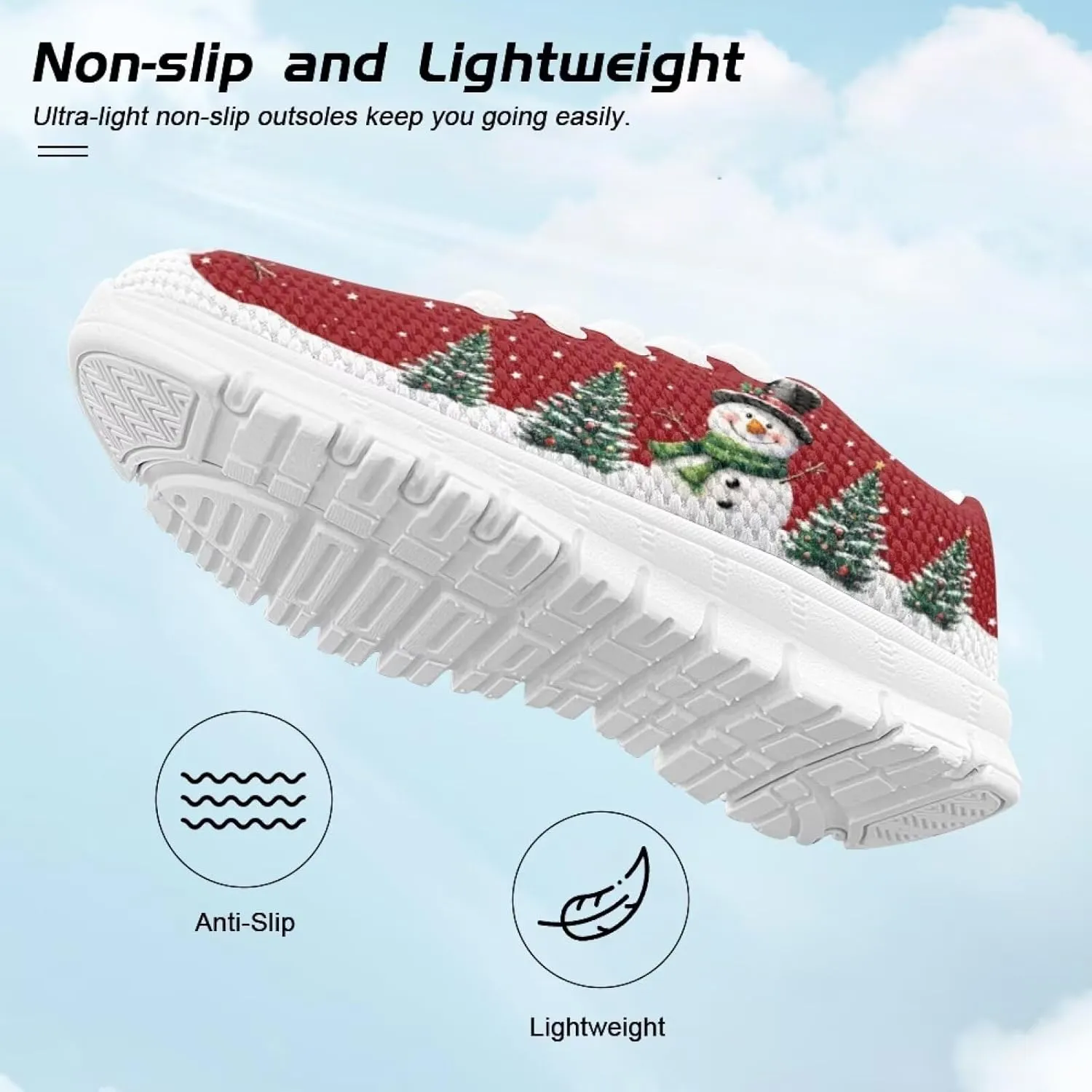 Christmas Shoes for Kids Running Sneakers Girls Tennis Shoes Boys Walking Shoes