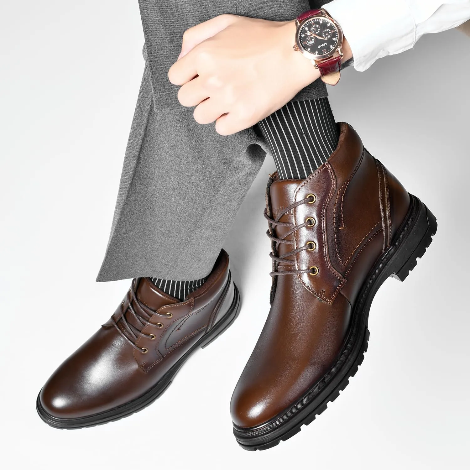 Chukka Boots Boots for Men Casual Boots Motorcycle Combat Ankle Boots Black Boots