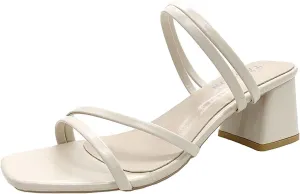 Chunky Block Heel Sandals Women Open Toe Strappy Ankle Strap Comfortable Wedding Shoes