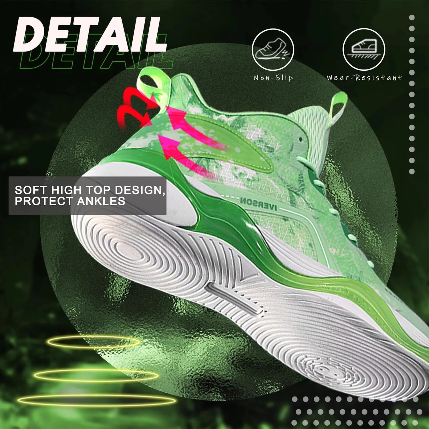 CJSPORX Mens Basketball Shoes Fashion High Top Running Sneakers Lightweight Sport Shoes for Athletic