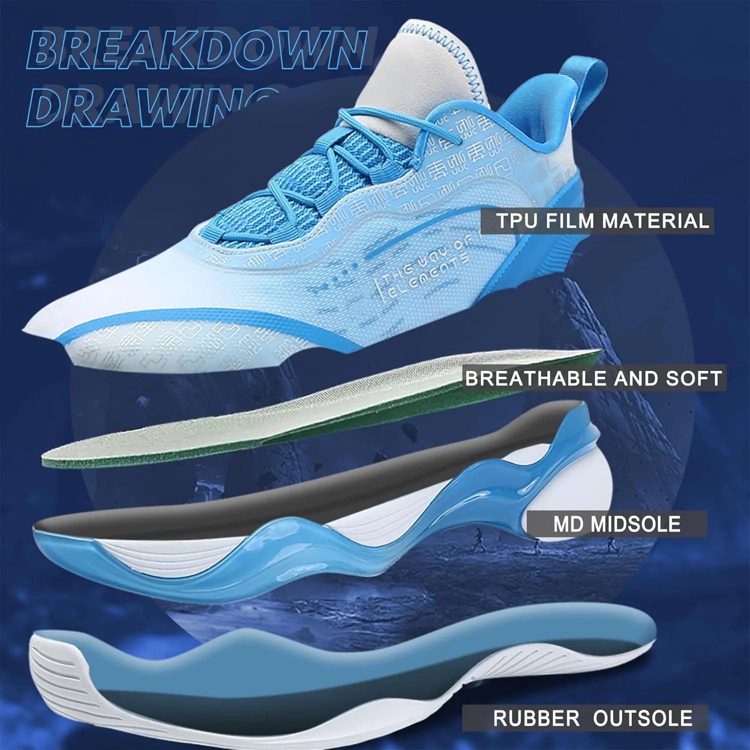 CJSPORX Mens Basketball Shoes Fashion High Top Running Sneakers Lightweight Sport Shoes for Athletic