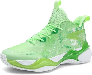 CJSPORX Mens Basketball Shoes Fashion High Top Running Sneakers Lightweight Sport Shoes for Athletic
