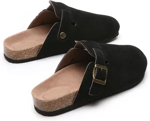 Clogs Slippers Mules House Slippers Corrective shoeswith Arch Support Adjustable Buckle Sandals Suitable for Men Women with Soft Padded Cork Like Insoles Round Toe Shoes