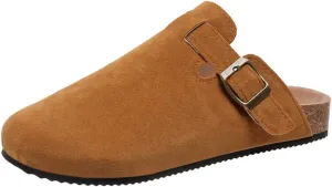 Clogs Slippers Mules House Slippers Corrective shoeswith Arch Support Adjustable Buckle Sandals Suitable for Men Women with Soft Padded Cork Like Insoles Round Toe Shoes
