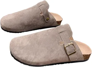 Clogs Slippers Mules House Slippers Corrective shoeswith Arch Support Adjustable Buckle Sandals Suitable for Men Women with Soft Padded Cork Like Insoles Round Toe Shoes