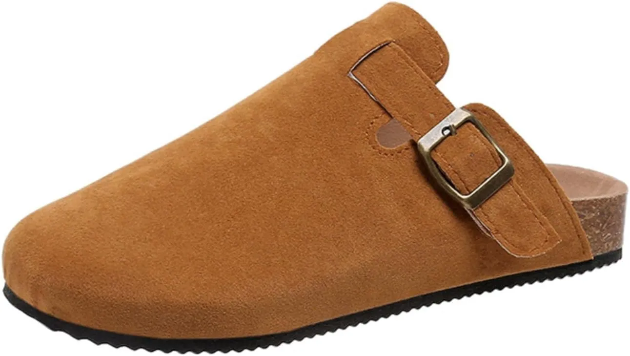 Clogs Slippers Mules House Slippers Corrective shoeswith Arch Support Adjustable Buckle Sandals Suitable for Men Women with Soft Padded Cork Like Insoles Round Toe Shoes