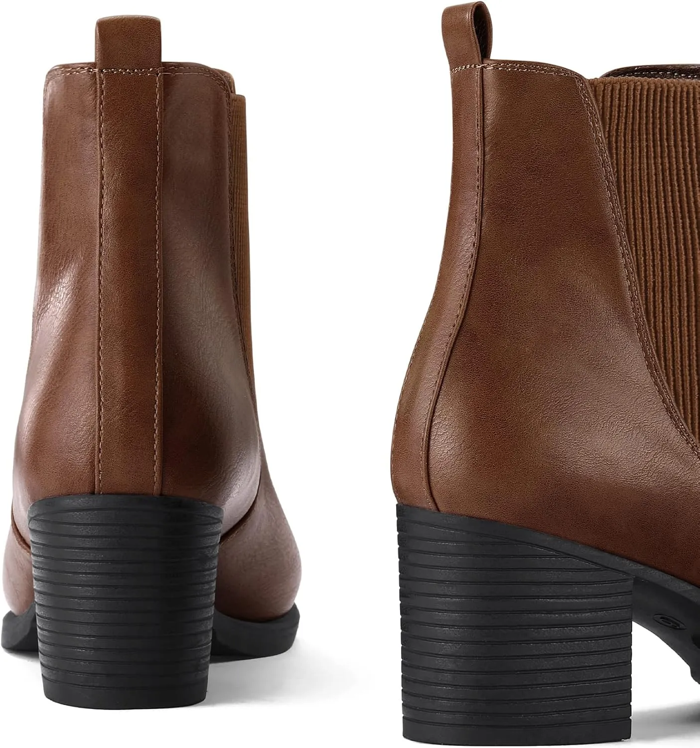 COASIS Women's Chelsea Boots Chunky Block Heel Slip On Ankle Booties with Elastic Sided