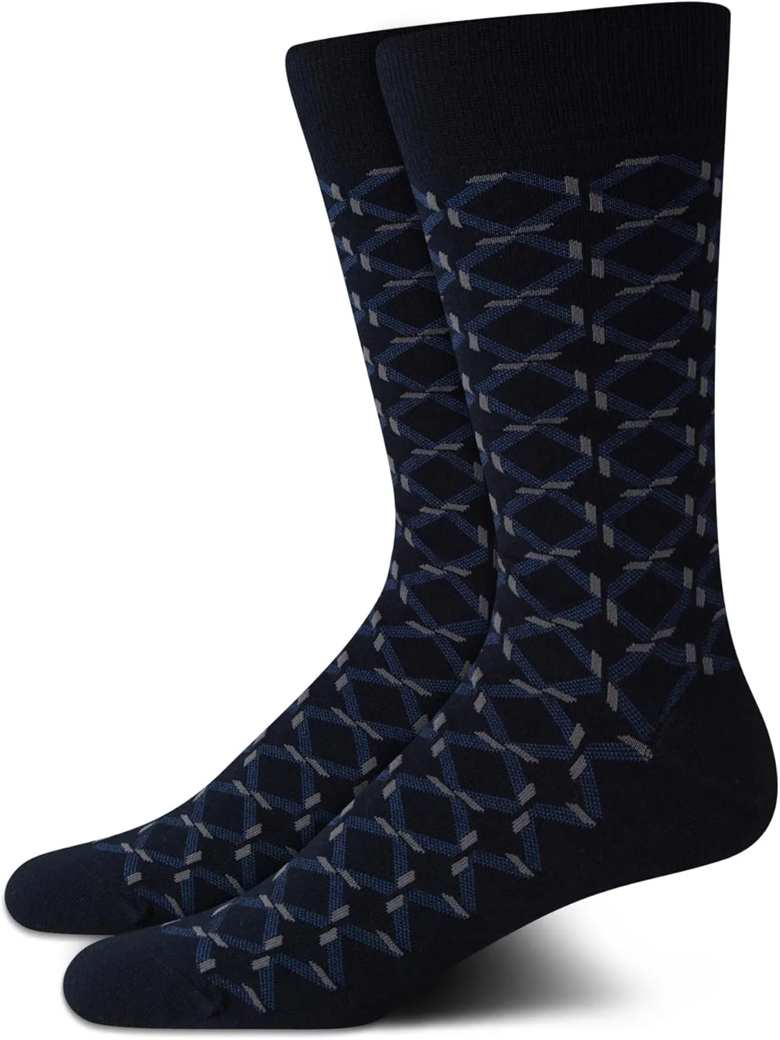 Cole Haan Men's Dress Socks - 2 Pack Soft Cotton Blend Classic Crew Socks for Men, Reinforced Heel and Toe (Shoe Size: 7-12)