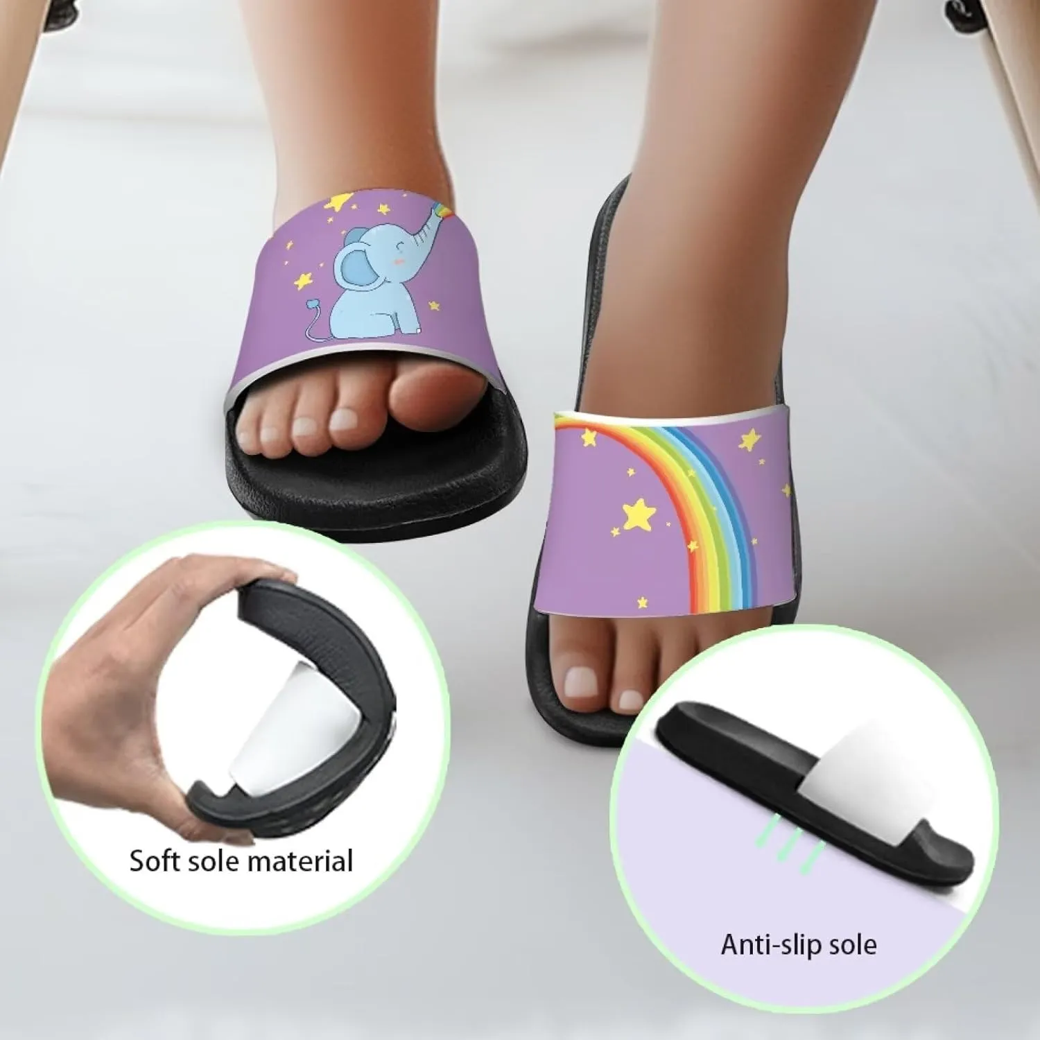 Comfortable Girls Sandals Toddler Kids Shower Shoes Summer Slippers Girls Flip Flops