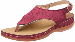Comfortable Sandals for Women Wiide Width Ankle Strap Flips Flops Summer Dressy Boho Beach Walking Wedge