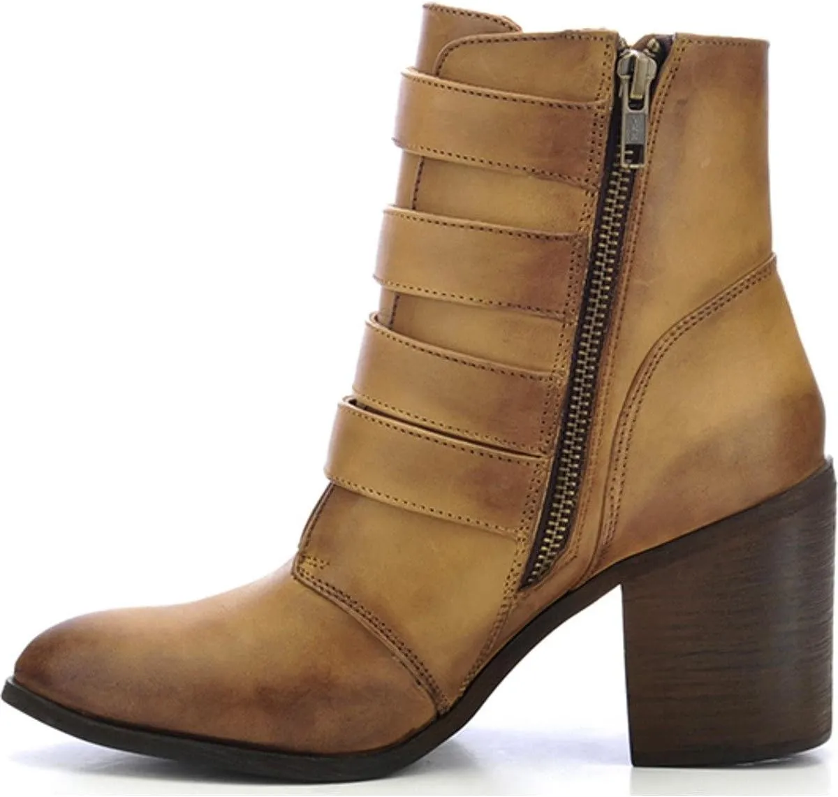 Corral Boots Women's Tan Buckled Ankle Boot, Q0008
