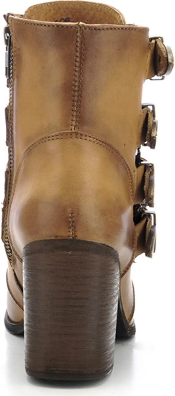 Corral Boots Women's Tan Buckled Ankle Boot, Q0008