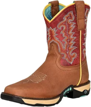 CORRAL LADIE'S BLACK HYDRO RESIST FARM&RANCH DUAL DENSITY SOLE SQ TOE, RUBBER SOLE, RANCHING W5000