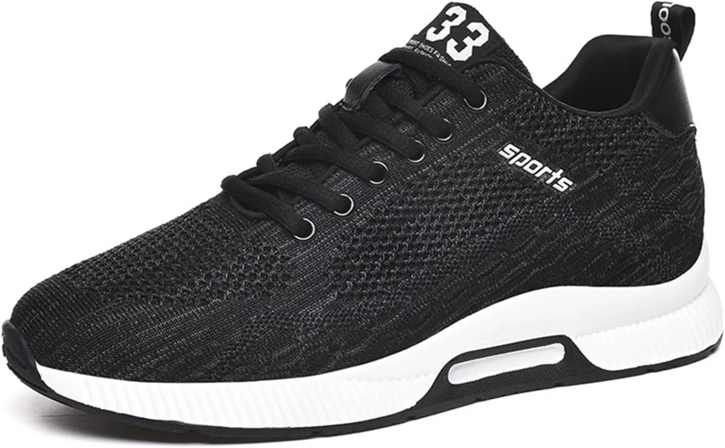 Couple Men's Elevator Shoes Men's Casual Mesh Trainers Lightweight Breathable Lace Up Sports Shoes with Hidden Lift Heel for Men Cm Sneaker Storage for Men Size 11