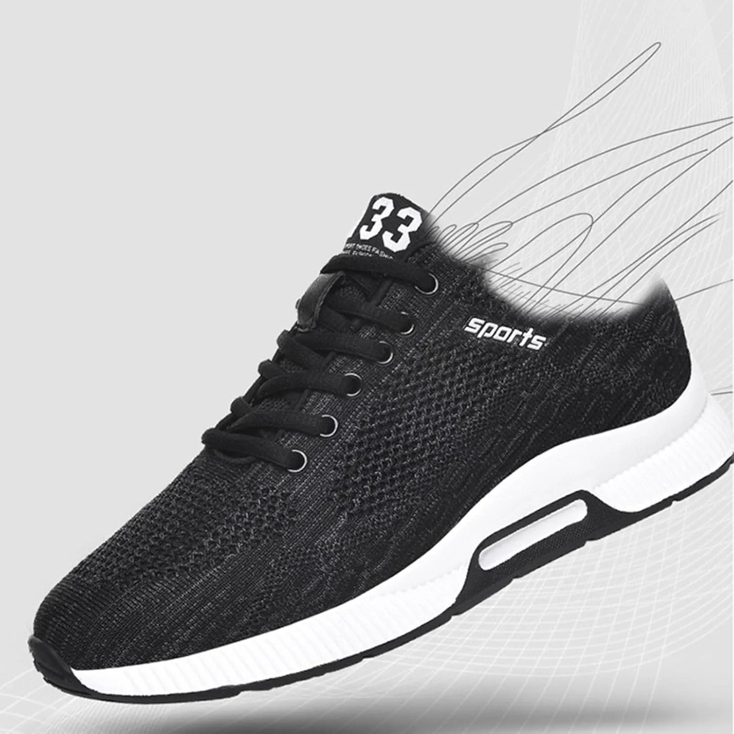 Couple Men's Elevator Shoes Men's Casual Mesh Trainers Lightweight Breathable Lace Up Sports Shoes with Hidden Lift Heel for Men Cm Sneaker Storage for Men Size 11