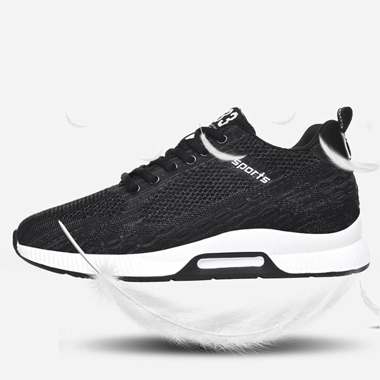 Couple Men's Elevator Shoes Men's Casual Mesh Trainers Lightweight Breathable Lace Up Sports Shoes with Hidden Lift Heel for Men Cm Sneaker Storage for Men Size 11