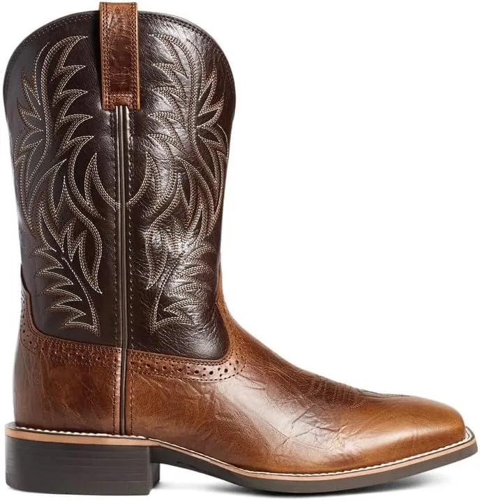 Cowboy Boots Men Boots Casual Work Boots Traditional Embroidered Low Heel Stitching Country Boot Western Boot