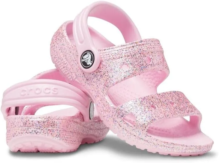Crocs Unisex-Child Classic Glitter Sandal Water Shoe