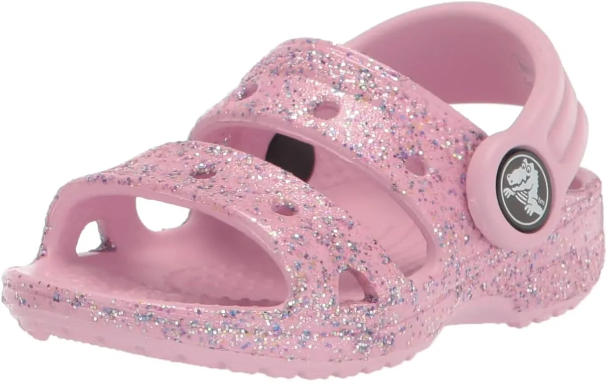 Crocs Unisex-Child Classic Glitter Sandal Water Shoe
