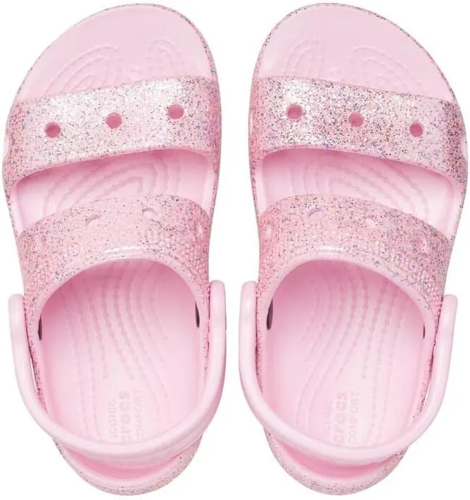 Crocs Unisex-Child Classic Glitter Sandal Water Shoe