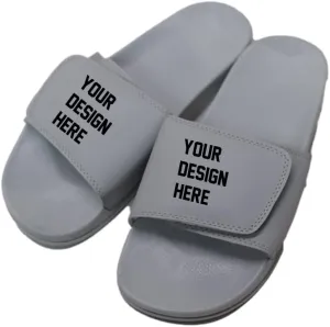 Custom Slides Sandals Shoes with Adjustable Strap Add your Text or Image